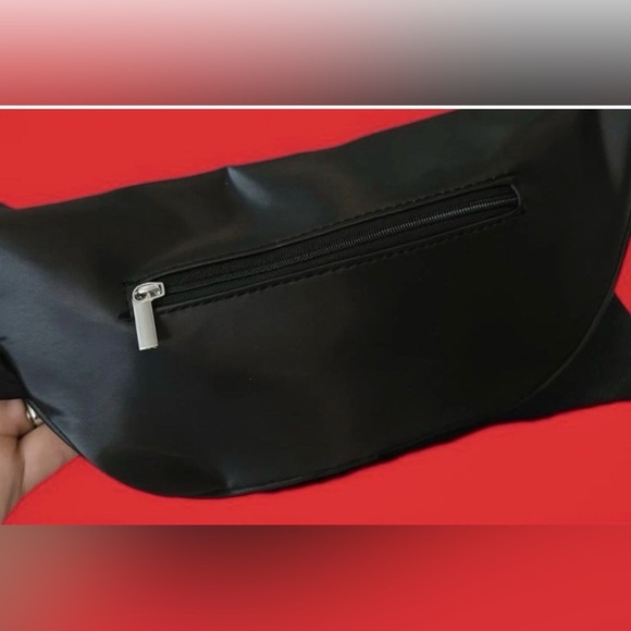 Versace Black Geometric Belt Bag with Adjustable Strap. - Picture 5 of 7